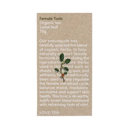 Love Tea Organic Female Tonic Tea Loose Leaf 75g - Fresh Bloom Skin - Premium Skincare Solutions for Nourished, Hydrated, and Radiant Skin Every Day