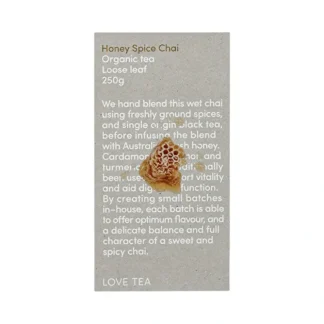 Love Tea Organic Honey Spice Chai Loose Leaf 250g - Fresh Bloom Skin - Premium Skincare Solutions for Nourished, Hydrated, and Radiant Skin Every Day