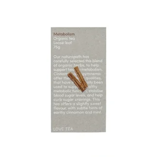 Love Tea Organic Metabolism Tea Loose Leaf 75g - Fresh Bloom Skin - Premium Skincare Solutions for Nourished, Hydrated, and Radiant Skin Every Day