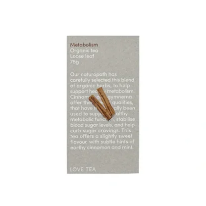 Love Tea Organic Metabolism Tea Loose Leaf 75g - Fresh Bloom Skin - Premium Skincare Solutions for Nourished, Hydrated, and Radiant Skin Every Day