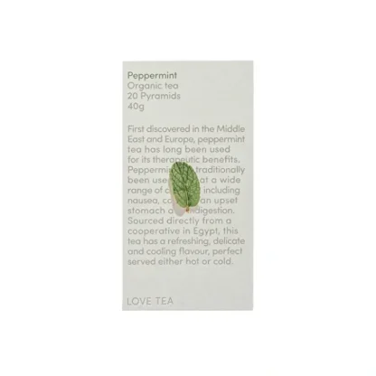Love Tea Organic Peppermint x 20 Pyramids - Fresh Bloom Skin - Premium Skincare Solutions for Nourished, Hydrated, and Radiant Skin Every Day