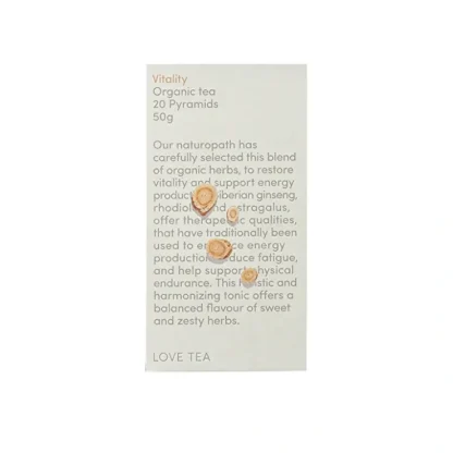 Love Tea Organic Vitality Tea x 20 Pyramids - Fresh Bloom Skin - Premium Skincare Solutions for Nourished, Hydrated, and Radiant Skin Every Day