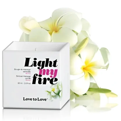 LOVE TO LOVE Light My Fire Sensual Massage Candle - Monoi 80ml / 2.8oz - Fresh Bloom Skin - Premium Skincare Solutions for Nourished, Hydrated, and Radiant Skin Every Day