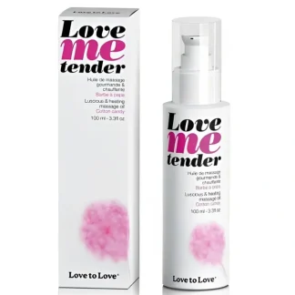 LOVE TO LOVE Love Me Tender Luscious & Heating Massage Oil - Cotton Candy 100ml / 3.3oz - Fresh Bloom Skin - Premium Skincare Solutions for Nourished, Hydrated, and Radiant Skin Every Day