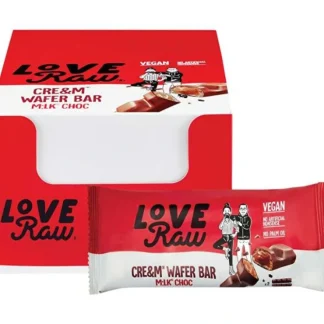 Loveraw Cre&m Wafer Bar M:lk Choc 12x43g - Fresh Bloom Skin - Premium Skincare Solutions for Nourished, Hydrated, and Radiant Skin Every Day