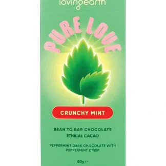 Loving Earth Crunchy Mint Dark Chocolate With Peppermint Crisp 11x80g - Fresh Bloom Skin - Premium Skincare Solutions for Nourished, Hydrated, and Radiant Skin Every Day