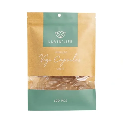 Luvin Life Luvin' Life Unfilled Vege Capsules Size '0' x 100 Pack - Fresh Bloom Skin - Premium Skincare Solutions for Nourished, Hydrated, and Radiant Skin Every Day