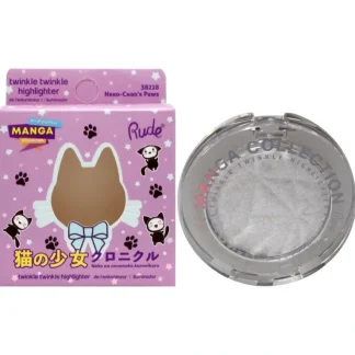 Manga Collection Twinkle Twinkle Highlighter - 38228 Neko-Chans Paws by Rude Cosmetics for Women - 0.14 oz Highlighter - Fresh Bloom Skin - Premium Skincare Solutions for Nourished, Hydrated, and Radiant Skin Every Day