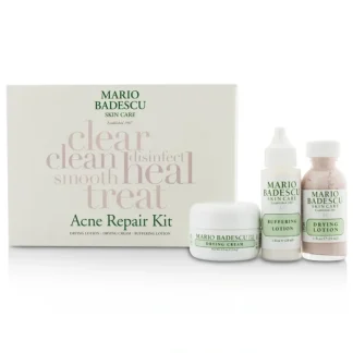 Mario Badescu Acne Repair Kit: Drying Lotion 29ml + Drying Cream 14g + Buffering Lotion 29ml 3pcs - Fresh Bloom Skin - Premium Skincare Solutions for Nourished, Hydrated, and Radiant Skin Every Day
