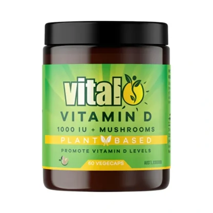 Martin & Pleasance Vital Plant Based Vitamin D 1000IU + Mushrooms 60vc - Fresh Bloom Skin - Premium Skincare Solutions for Nourished, Hydrated, and Radiant Skin Every Day