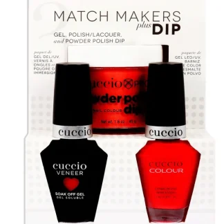 Match Makers Plus Dip - Chillin In Chile by Cuccio Colour for Women - 3 Pc 1.6oz Pro Powder Polish Dip System, 0.44oz Veneer Soak Off Gel, 0.43oz Colour Nail Polish - Fresh Bloom Skin - Premium Skincare Solutions for Nourished, Hydrated, and Radiant Skin Every Day