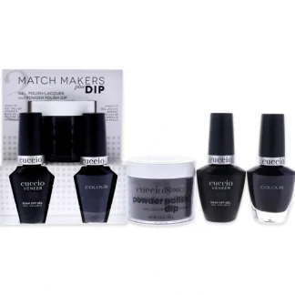 Match Makers Plus Dip - Romania After Dark by Cuccio Colour for Women - 3 Pc 1.6oz Pro Powder Polish Dip System, 0.44oz Veneer Soak Off Gel, 0.43oz Colour Nail Polish - Fresh Bloom Skin - Premium Skincare Solutions for Nourished, Hydrated, and Radiant Skin Every Day