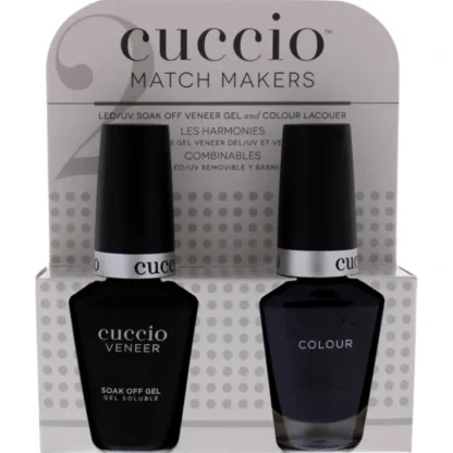 Match Makers Set - Quilty As Charged by Cuccio Colour for Women - 2 Pc 0.44oz Veneer Soak Of Gel Nail Polish, 0.43oz Colour Nail Polish - Fresh Bloom Skin - Premium Skincare Solutions for Nourished, Hydrated, and Radiant Skin Every Day