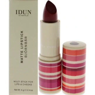 Matte Lipstick - 106 Bjornbar by Idun Minerals for Women - 0.14 oz Lipstick - Fresh Bloom Skin - Premium Skincare Solutions for Nourished, Hydrated, and Radiant Skin Every Day