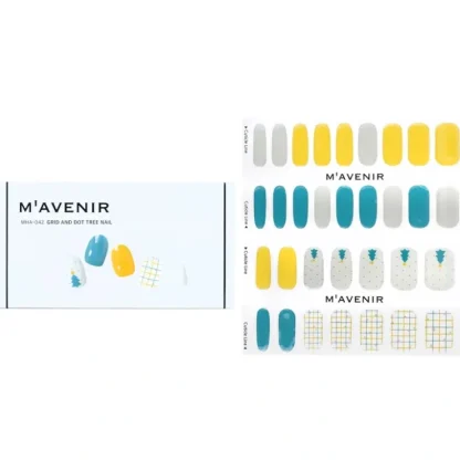 Mavenir Nail Sticker (Assorted Colour) - # Grid And Dot Tree Nail 32pcs - Fresh Bloom Skin - Premium Skincare Solutions for Nourished, Hydrated, and Radiant Skin Every Day