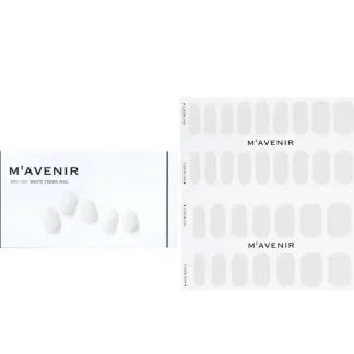 Mavenir Nail Sticker (White) - # White Crema Nail 32pcs - Fresh Bloom Skin - Premium Skincare Solutions for Nourished, Hydrated, and Radiant Skin Every Day