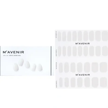 Mavenir Nail Sticker (White) - # White Crema Nail 32pcs - Fresh Bloom Skin - Premium Skincare Solutions for Nourished, Hydrated, and Radiant Skin Every Day