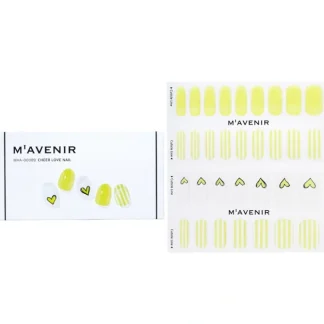 Mavenir Nail Sticker (Yellow) - # Cheer Love Nail 32pcs - Fresh Bloom Skin - Premium Skincare Solutions for Nourished, Hydrated, and Radiant Skin Every Day