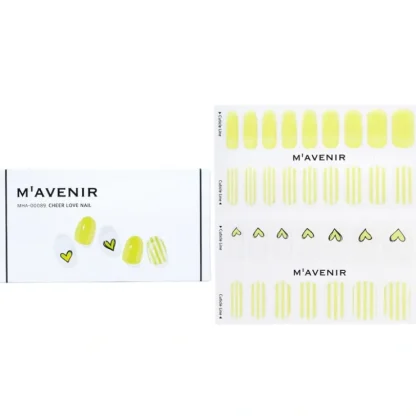 Mavenir Nail Sticker (Yellow) - # Cheer Love Nail 32pcs - Fresh Bloom Skin - Premium Skincare Solutions for Nourished, Hydrated, and Radiant Skin Every Day