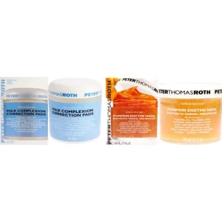 Max Complexion Correction Pads and Pumpkin Enzyme Mask Kit by Peter Thomas Roth for Unisex - 2 Pc Kit 60 Pc Pads, 5.1oz Mask - Fresh Bloom Skin - Premium Skincare Solutions for Nourished, Hydrated, and Radiant Skin Every Day