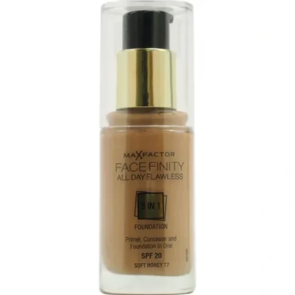 Max Factor Facefinity All Day Flawless 3 In 1 Foundation SPF 20 -77 Soft Honey by Max Factor for Women - 1 oz Foundation - Fresh Bloom Skin - Premium Skincare Solutions for Nourished, Hydrated, and Radiant Skin Every Day