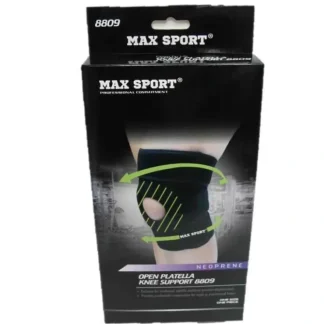 MAX SPORT Neoprene Open Platella Knee Support (Long) [ Made in Taiwan] | One Piece | Size Free Fixed Size - Fresh Bloom Skin - Premium Skincare Solutions for Nourished, Hydrated, and Radiant Skin Every Day