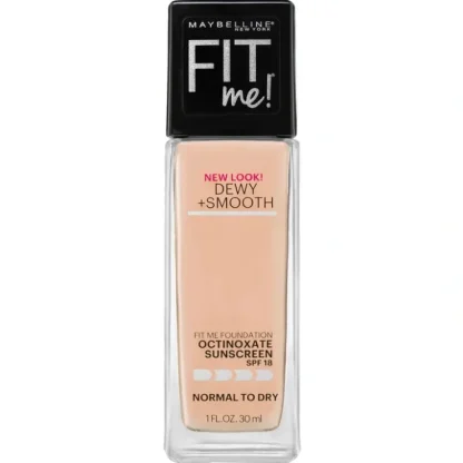 Maybelline Fit Me Dewy + Smooth Foundation 30ml - Classic Ivory - Fresh Bloom Skin - Premium Skincare Solutions for Nourished, Hydrated, and Radiant Skin Every Day