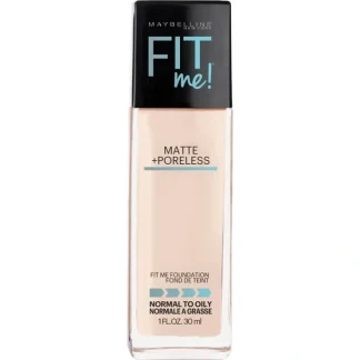 Maybelline Fit Me! Matte + Poreless Foundation 30ml - Natural Ivory - Fresh Bloom Skin - Premium Skincare Solutions for Nourished, Hydrated, and Radiant Skin Every Day