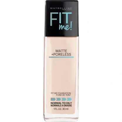 Maybelline Fit Me! Matte + Poreless Foundation 30ml - Natural Ivory - Fresh Bloom Skin - Premium Skincare Solutions for Nourished, Hydrated, and Radiant Skin Every Day