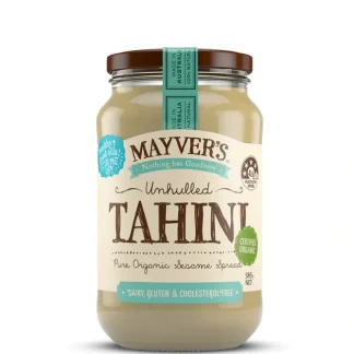 Mayvers Organic Unhulled Tahini 385g - Fresh Bloom Skin - Premium Skincare Solutions for Nourished, Hydrated, and Radiant Skin Every Day