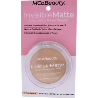 MCoBeauty Invisible Matte Long-Lasting Pressed Powder - 01 Translucent by MCoBeauty for Women - 0.51 oz Powder - Fresh Bloom Skin - Premium Skincare Solutions for Nourished, Hydrated, and Radiant Skin Every Day