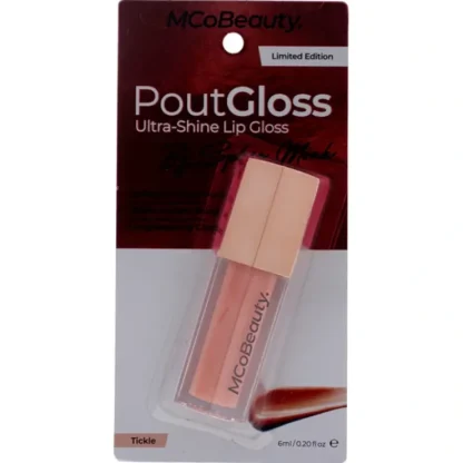 MCoBeauty Pout Gloss Ultra Shine Lip Gloss - Tickle by MCoBeauty for Women - 0.2 oz Lip Gloss - Fresh Bloom Skin - Premium Skincare Solutions for Nourished, Hydrated, and Radiant Skin Every Day