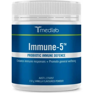 Medlab Immune-5 Vanilla 150g - Fresh Bloom Skin - Premium Skincare Solutions for Nourished, Hydrated, and Radiant Skin Every Day