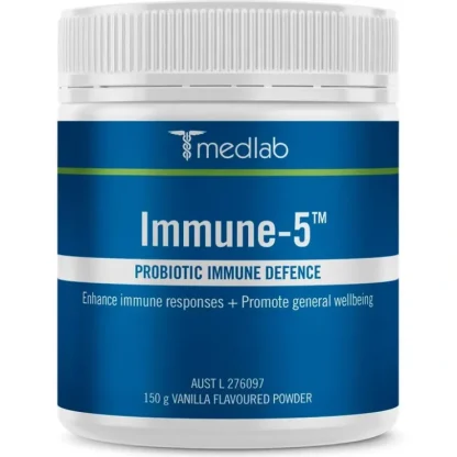 Medlab Immune-5 Vanilla 150g - Fresh Bloom Skin - Premium Skincare Solutions for Nourished, Hydrated, and Radiant Skin Every Day