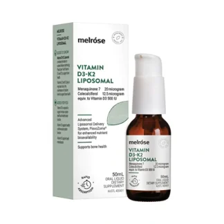 Melrose Liposomal Vitamin D3-K2 Oral Liquid 50ml - Fresh Bloom Skin - Premium Skincare Solutions for Nourished, Hydrated, and Radiant Skin Every Day