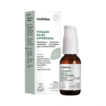 Melrose Liposomal Vitamin D3-K2 Oral Liquid 50ml - Fresh Bloom Skin - Premium Skincare Solutions for Nourished, Hydrated, and Radiant Skin Every Day