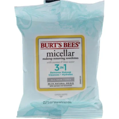 Micellar Makeup Removing Towelettes - Coconut and Lotus Water by Burts Bees for Women - 10 Count Towelettes - Fresh Bloom Skin - Premium Skincare Solutions for Nourished, Hydrated, and Radiant Skin Every Day