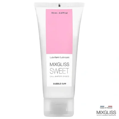 MIXGLISS Sweet Water Based Lubricant - Bubble Gum 70ml / 2.37oz - Fresh Bloom Skin - Premium Skincare Solutions for Nourished, Hydrated, and Radiant Skin Every Day