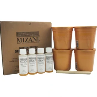 Mizani Butter Blend Sensitive Scalp Rhelaxer Kit by Mizani for Unisex - 4 Applications 4 x 7.5oz Sensitive Scalp Rhelaxer Base, 4 x 2oz Sensitive Scalp Activator, 4 Wooden Spatulas - Fresh Bloom Skin - Premium Skincare Solutions for Nourished, Hydrated, and Radiant Skin Every Day