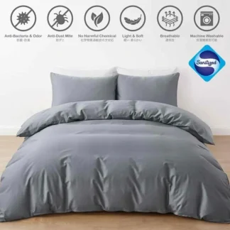 Momomi Anti-Allergy Anti-Dust Mite Bedding Set (Charcoal) Single Double - Fresh Bloom Skin - Premium Skincare Solutions for Nourished, Hydrated, and Radiant Skin Every Day