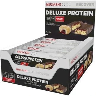 Musashi Deluxe Protein Jam Donut 60g X 12 - Fresh Bloom Skin - Premium Skincare Solutions for Nourished, Hydrated, and Radiant Skin Every Day