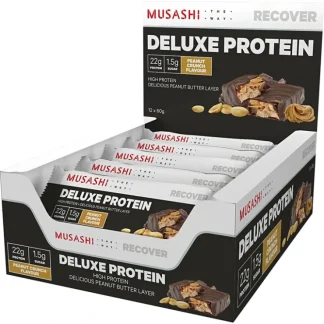 Musashi Deluxe Protein Peanut Crunch 60g X 12 - Fresh Bloom Skin - Premium Skincare Solutions for Nourished, Hydrated, and Radiant Skin Every Day