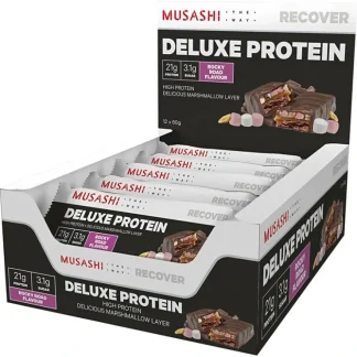Musashi Deluxe Protein Rocky Road 60g X 12 - Fresh Bloom Skin - Premium Skincare Solutions for Nourished, Hydrated, and Radiant Skin Every Day