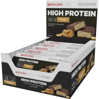 Musashi High Protein Peanut Butter 90g X 12 - Fresh Bloom Skin - Premium Skincare Solutions for Nourished, Hydrated, and Radiant Skin Every Day