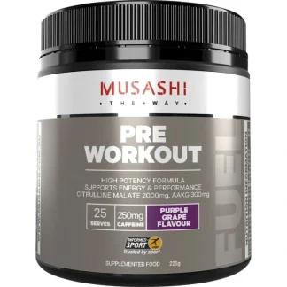 Musashi Pre Workout Purple Grape 225g - Fresh Bloom Skin - Premium Skincare Solutions for Nourished, Hydrated, and Radiant Skin Every Day