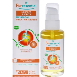 Muscle Relaxing Organic Massage Oil - Arnica and Wintergreen by Puressentiel for Unisex - 3.5 oz Oil - Fresh Bloom Skin - Premium Skincare Solutions for Nourished, Hydrated, and Radiant Skin Every Day