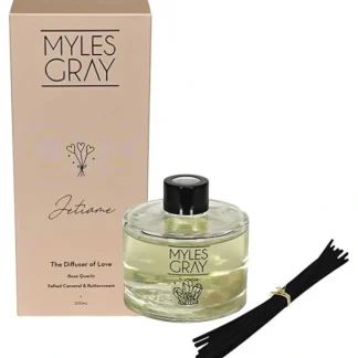 Myles Gray Crystal Infused Reed Diffuser Salted Caramel 200ml - Fresh Bloom Skin - Premium Skincare Solutions for Nourished, Hydrated, and Radiant Skin Every Day