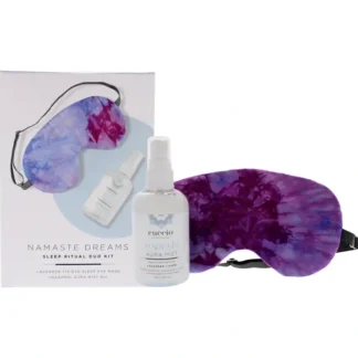 Namaste Dreams Sleep Ritual Duo Kit by Cuccio Somatology for Unisex - 2 Pc 4oz Yogahhh Aura Mist, Lavender Tie Dye Sleep Eye Mask - Fresh Bloom Skin - Premium Skincare Solutions for Nourished, Hydrated, and Radiant Skin Every Day