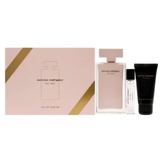 Narciso Rodriguez Narciso Rodriguez For Women - 3 Pc Gift Set Eau De Parfum Spray 10ml/0.33oz Eau De Parfum Spray 50ml/1.6oz Body Lotion 100ml/3.3oz - Fresh Bloom Skin - Premium Skincare Solutions for Nourished, Hydrated, and Radiant Skin Every Day