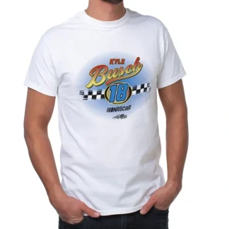 NASCAR Mens Classic Crew Tee - Kyle Busch - 11 White by DelSol for Men - 1 Pc T-Shirt (M) - Fresh Bloom Skin - Premium Skincare Solutions for Nourished, Hydrated, and Radiant Skin Every Day